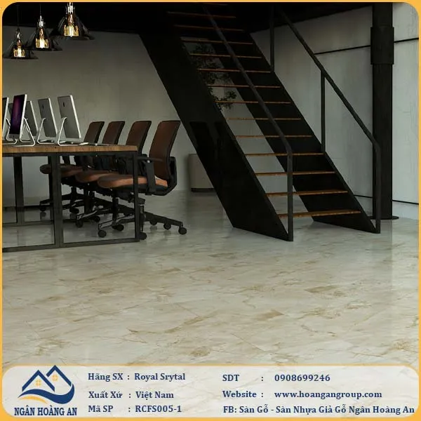 Sàn Đá Công Nghệ Hèm Khóa SPC Royal Crystal RCFS005-1